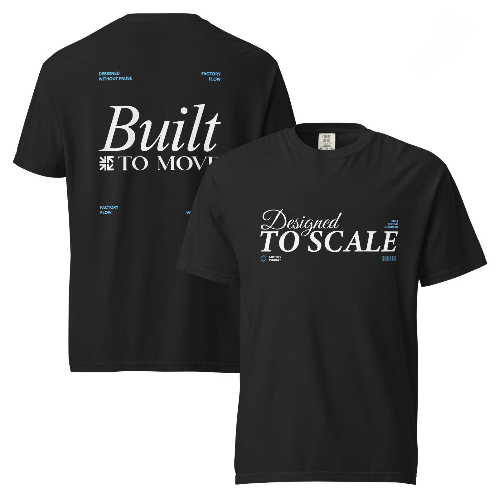 Unisex "Designed to Scale" garment-dyed heavyweight t-shirt Dark - Image 9