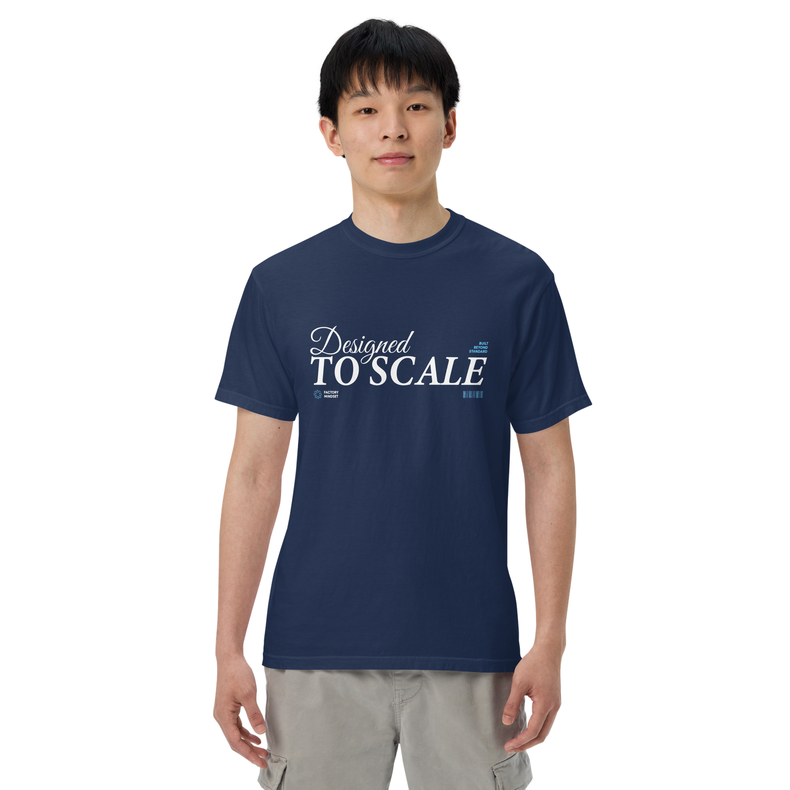 Unisex "Designed to Scale" garment-dyed heavyweight t-shirt Dark - Image 14