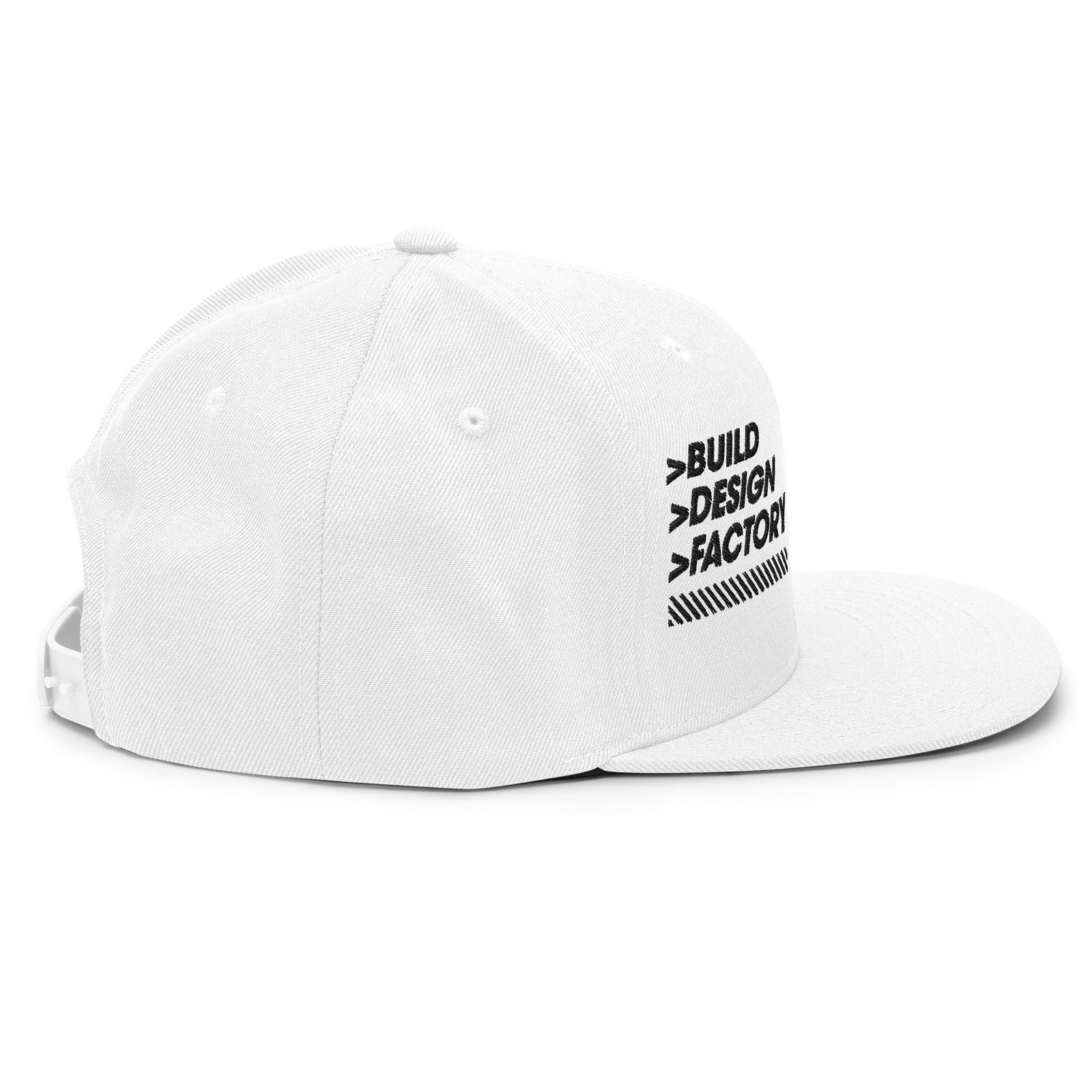 BreezeTech White Snapback Hat - Image 4