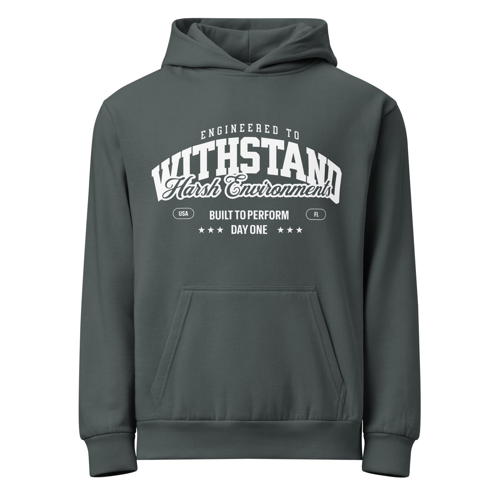 Urban garment-dyed hoodie Engineered