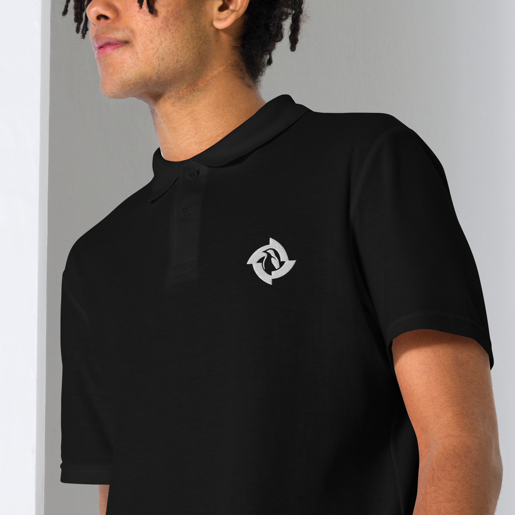 BreezeTech Unisex Dark polo shirt - Image 9
