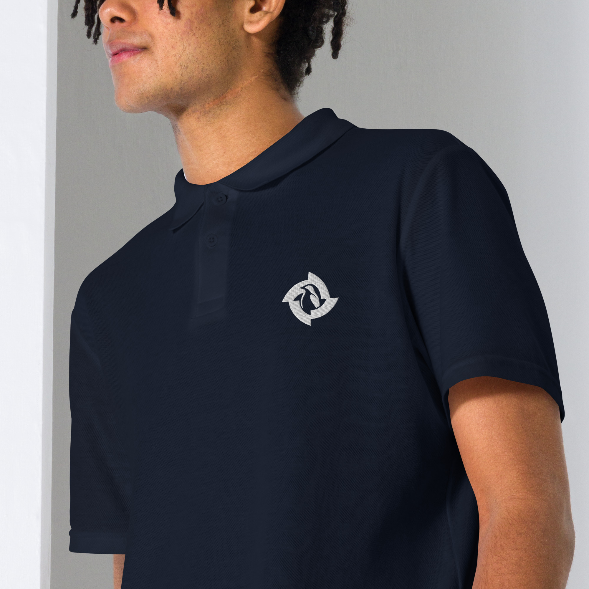 BreezeTech Unisex Dark polo shirt - Image 7