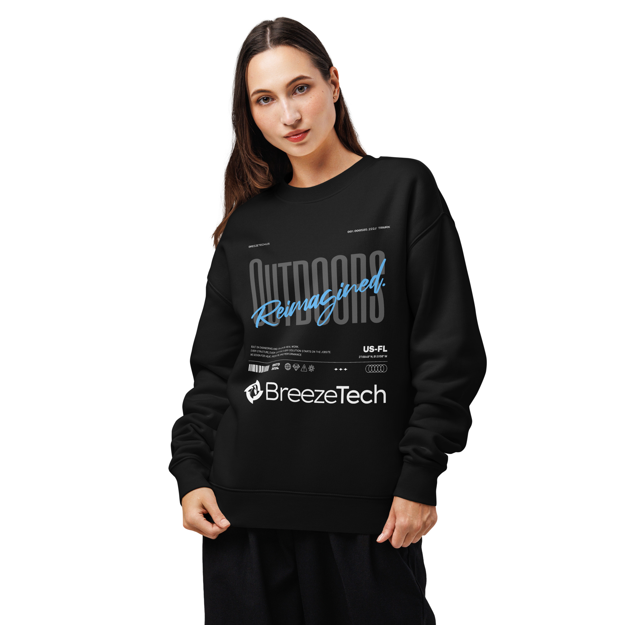BreezeTech Unisex sweatshirt Reimagined - Image 3